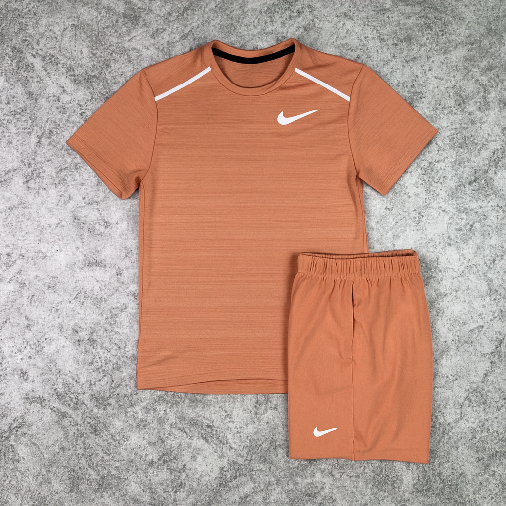Ensemble Nike MILER - Orange Terre Cuite