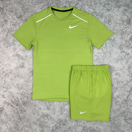 Ensemble Nike MILER - Vert Citron