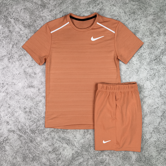 Ensemble Nike MILER - Orange Terre Cuite